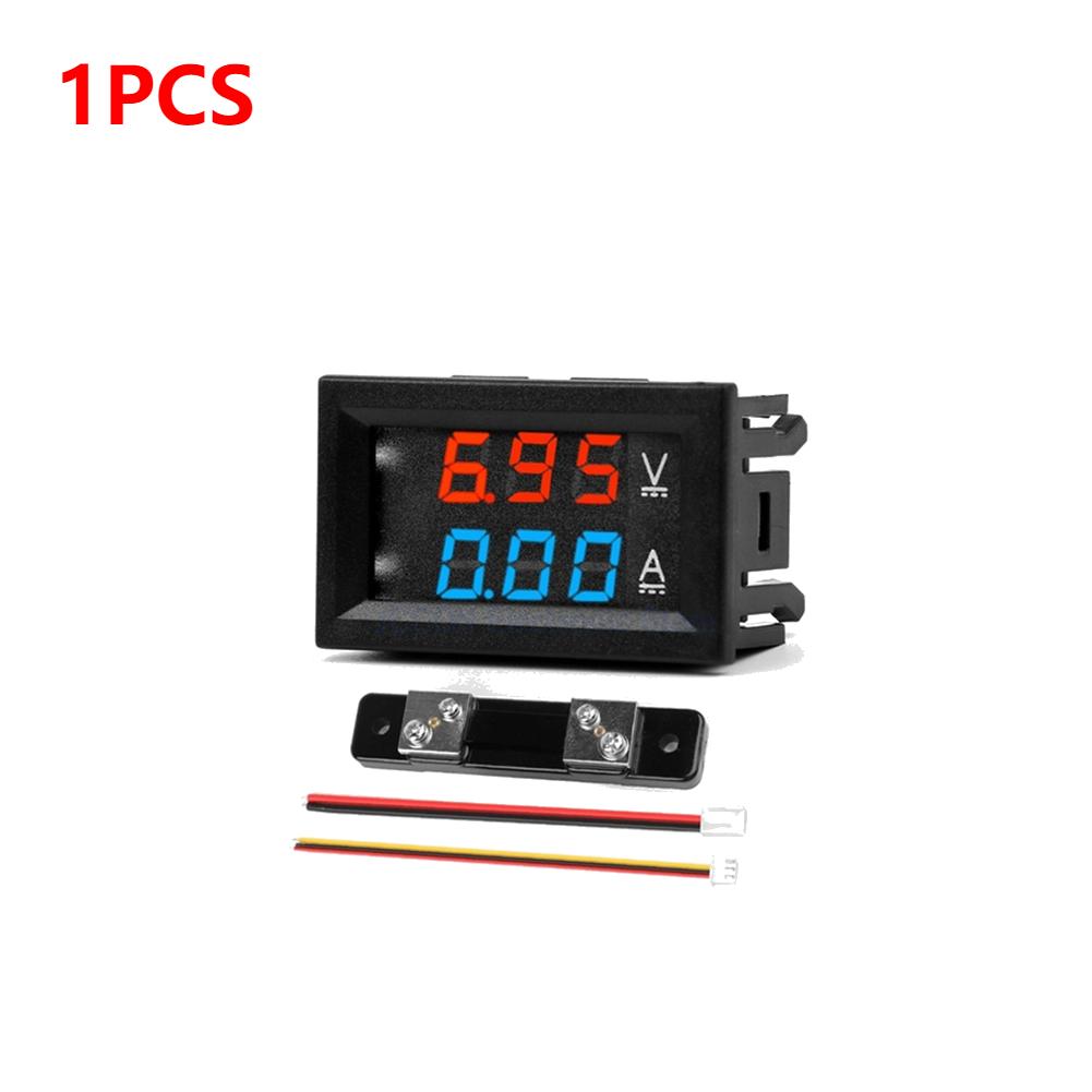 DC 100V 10/50/100A Voltmeter Ammeter Blue + Red LED Amp Dual Digital Volt Meter Gauge Car Motocycle Voltage Current Meter