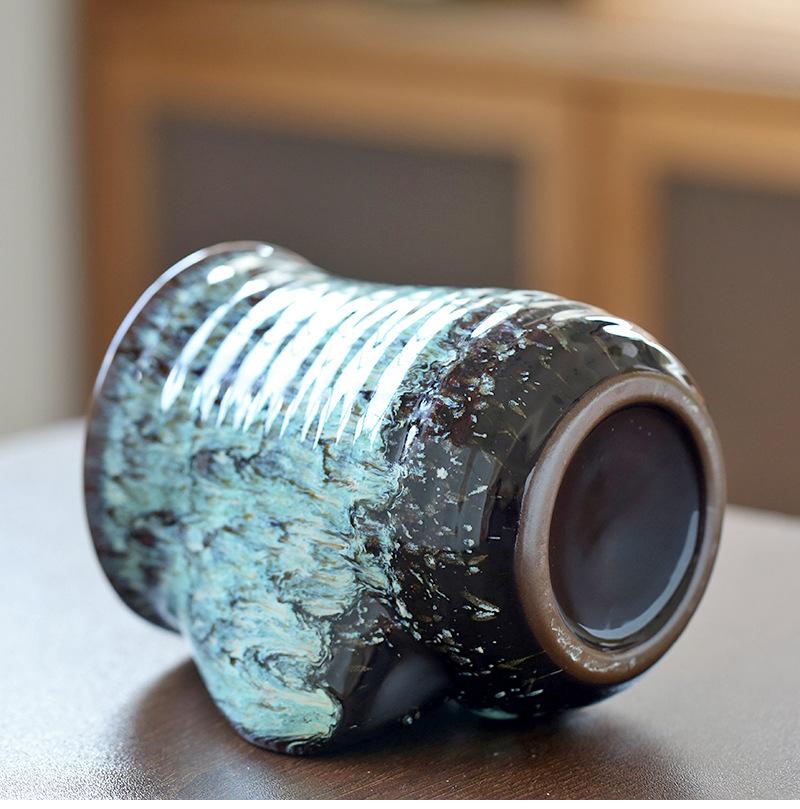 Ceramic Kiln Cup Coffee Cup Creative Hand Warmer Mug Large-Capacity Water Cup Steam Pitcher byChin