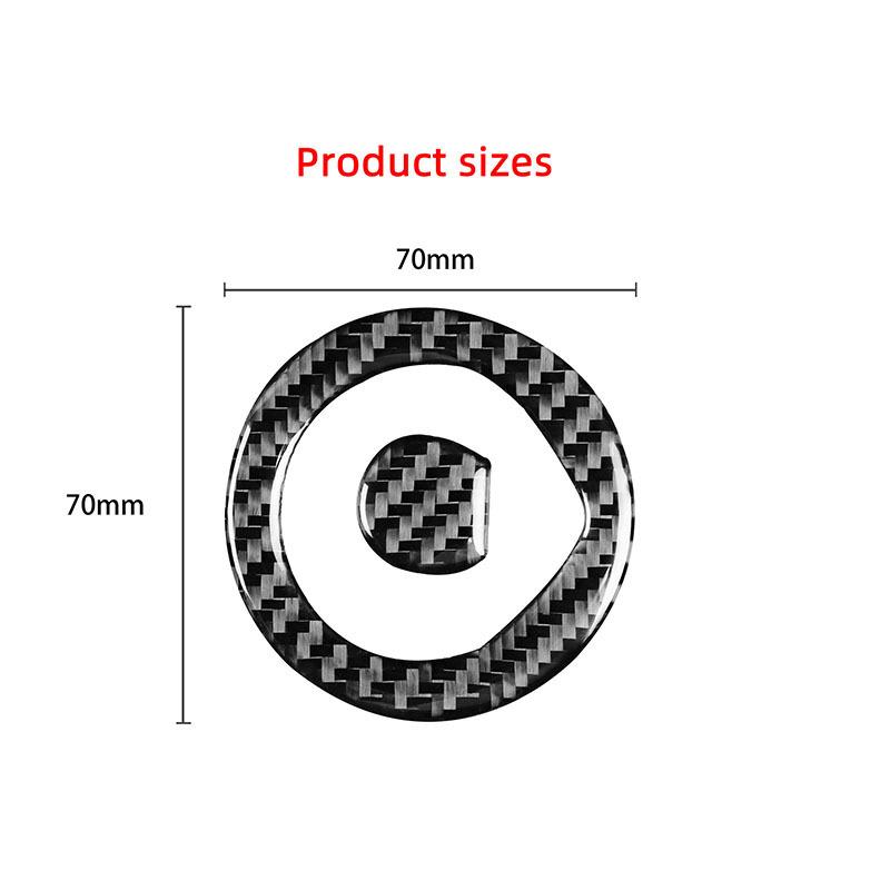 Kohlefaser-Lenkrad Dekorative Aufkleber Autoaufkleber Für Mercedes Smart 451 Fortwo Brabus451 Innenraum Zubehör