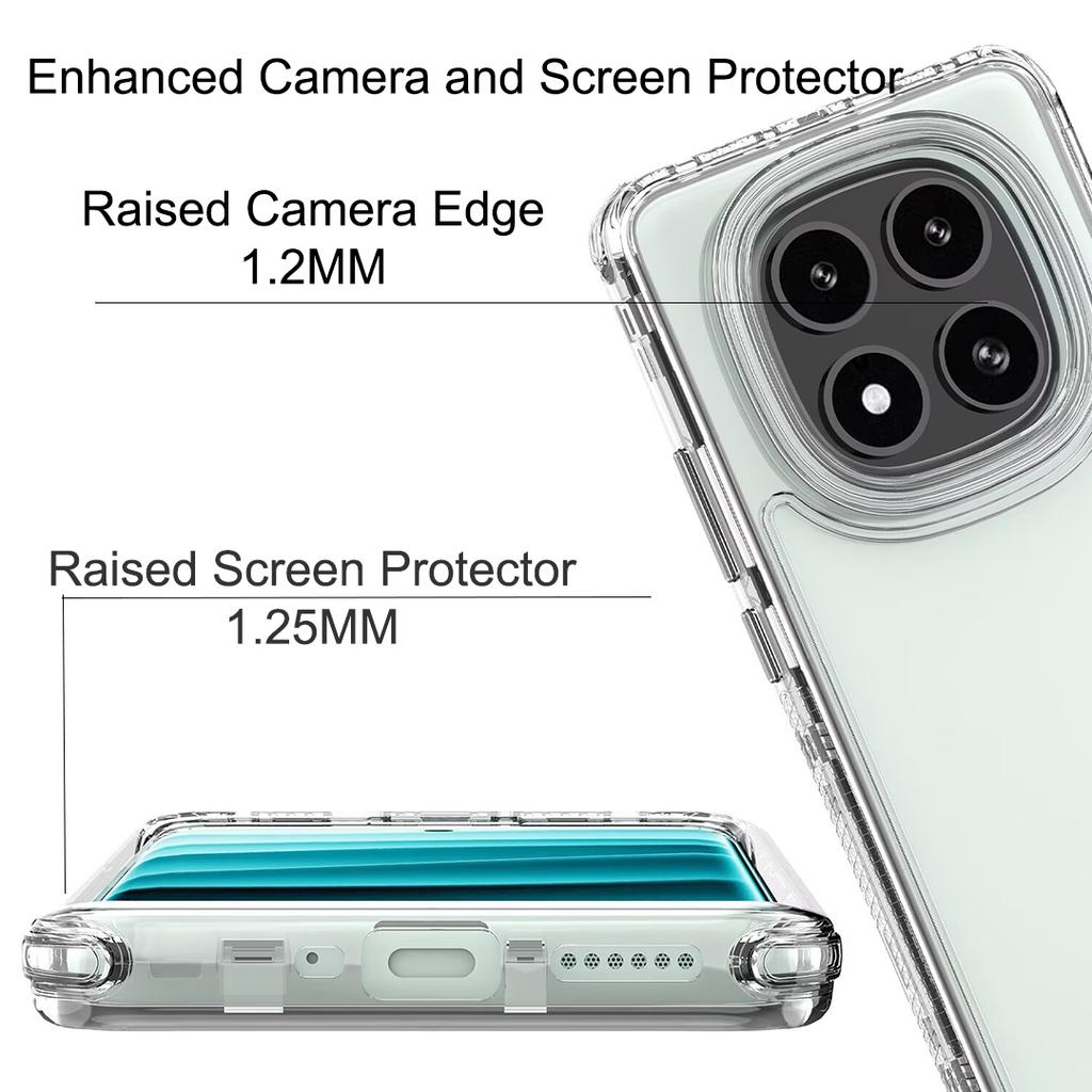 For Redmi Note 14 Pro 5G Phone Case,3 In 1 Shockproof Slim Fit Clear Fullbody Protective Cover For Redmi Note 14 Pro 5G