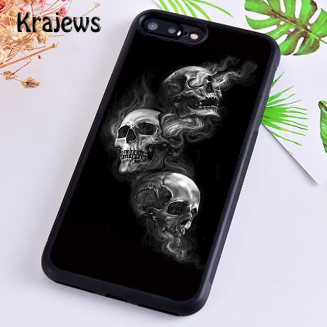 Krajews Skull with dimand eyes Phone Case Cover For iPhone 17 Air 16 15 14 plus 12 13 pro max coque Fundas