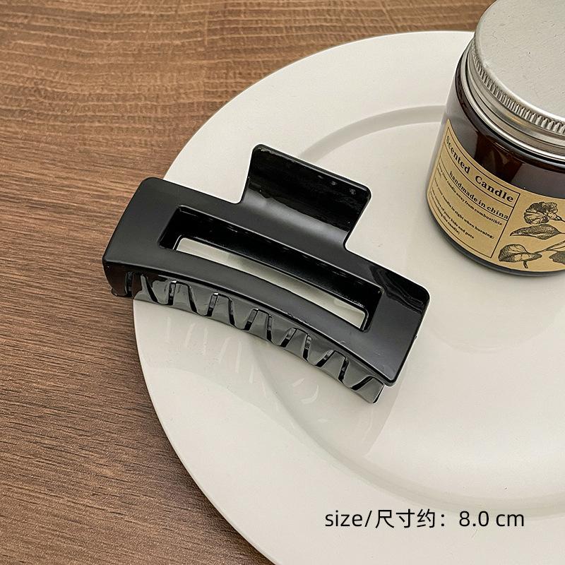 Massive schwarze matte große Haarklammern aus Acryl, Haarnadeln, Hai-Clip, Haarspange, Krabben-Haarspangen, Kopfbedeckung für Frauen, Haar-Accessoires