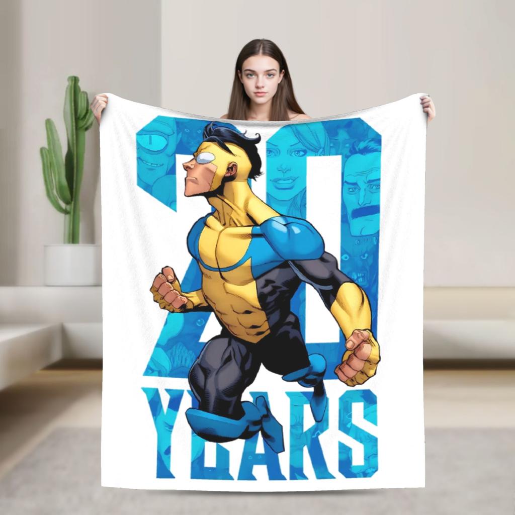 Omni Man Invincible Blankets Velvet Spring Autumn Breathable Super Soft Throw Blanket for Bedding Couch Rug Piece