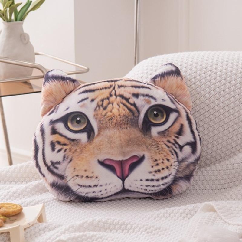 Realistic 3D Printed Dog Pillow Comfortable and Durability Plush Velvet Cushion for Animal Lover Optional Prints