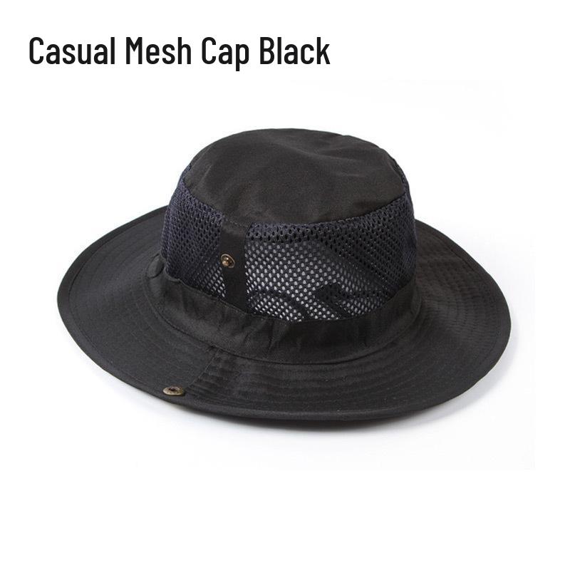 Concave-Convex Outdoor Sun Hat with Sunshade Net for Camping, Fishing, Hiking, and Climbing (Model: AT8707)