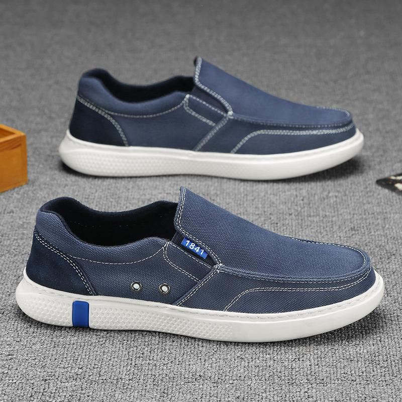 2024 Mans Loafers Shoes Flats Slippers Fabric Slip-on Men Driving Shoes Fashion Summer Style Soft Male Moccasins Lazy Boat Shoes