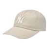 MLB Brand Logo Cotton Baseball Caps Unisex Beige Fashion 3ACP8805N-50BGS