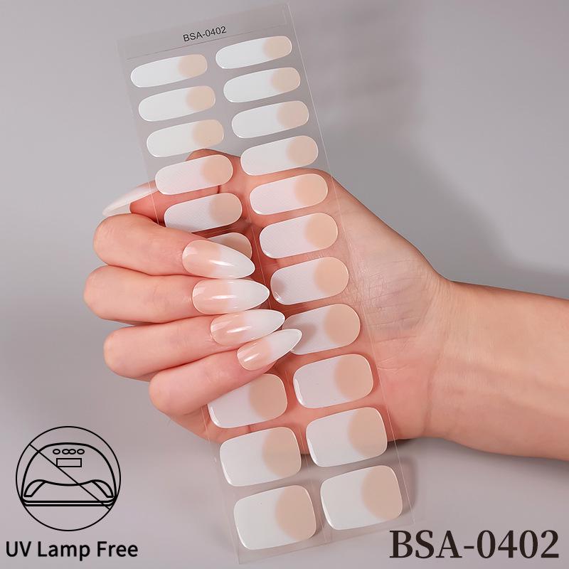 Adesivi per Unghie in Gel Impermeabili Francesi - Carini Cartoni Animati Nail Art Senza Cottura per Stili Europei e Americani