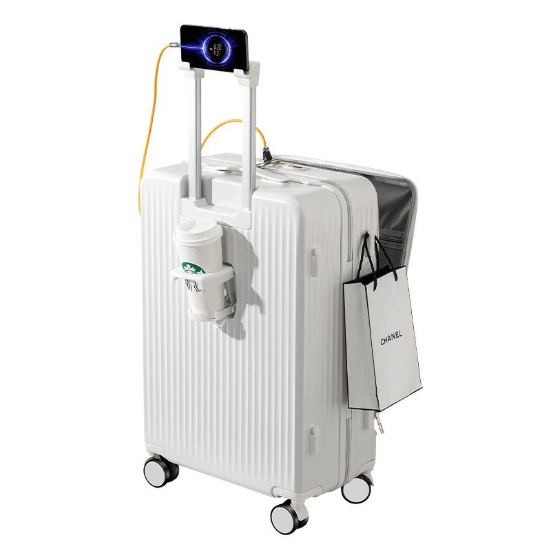 20" Walizka podróżna wielofunkcyjna z hasłem otwierana z przodu