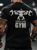 Mens Gym Graphic TShirt Fitness Motivational Workout Shirt with Muscle Print Gym Club Design Breathable Summer Athletic Tee