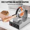 1400W 2 Teglie Commerciale Macchina per Waffle a Bolle d'Uovo Rotante & Manici in Legno Antiaderente Acciaio Inossidabile Bubble Puff con 180°