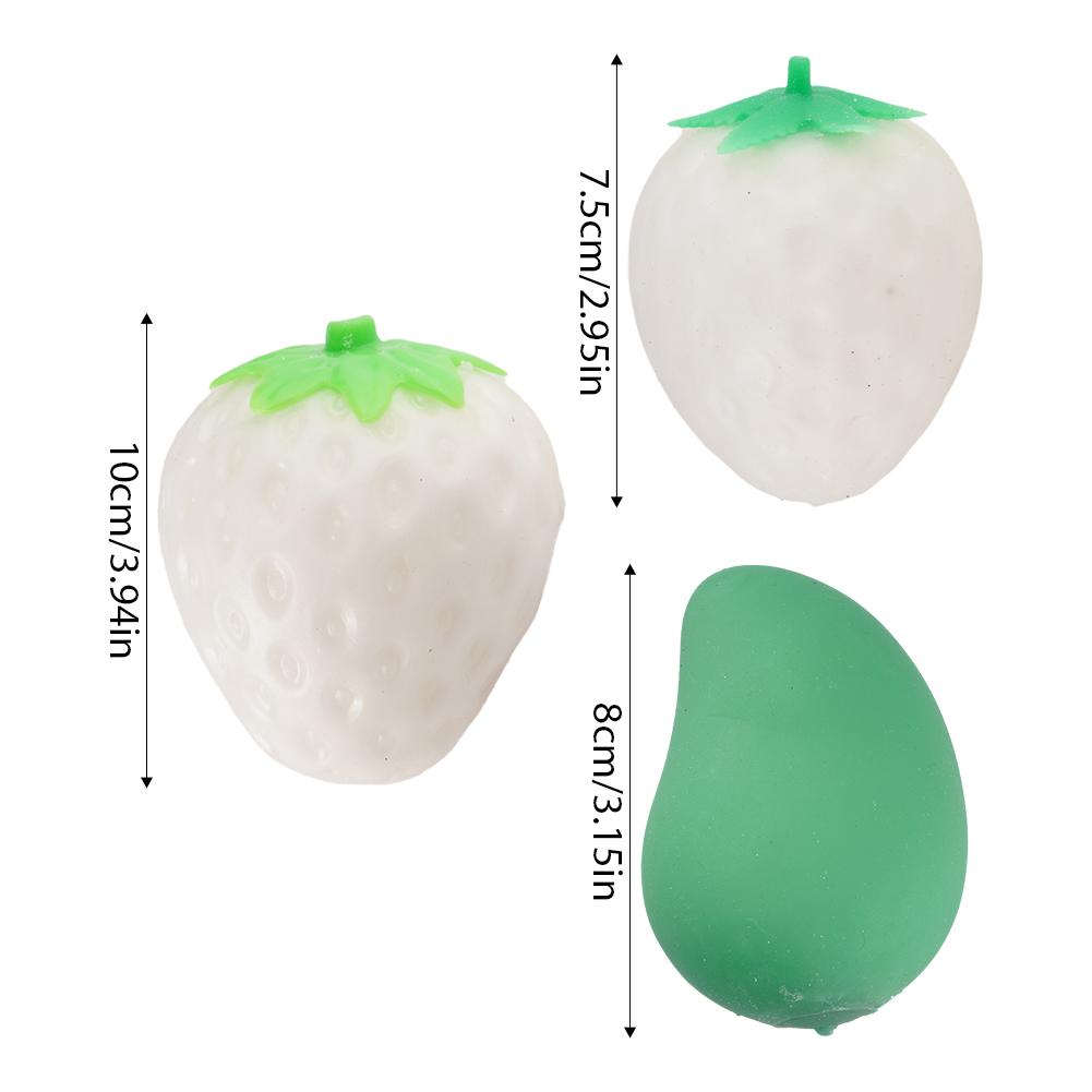 Magic Color Change Strawberry Mango Squeesh Toy Slow Rebound Fruit Stress Relief Ball Kawaii Anti-Stress Sensory Fidget Toy