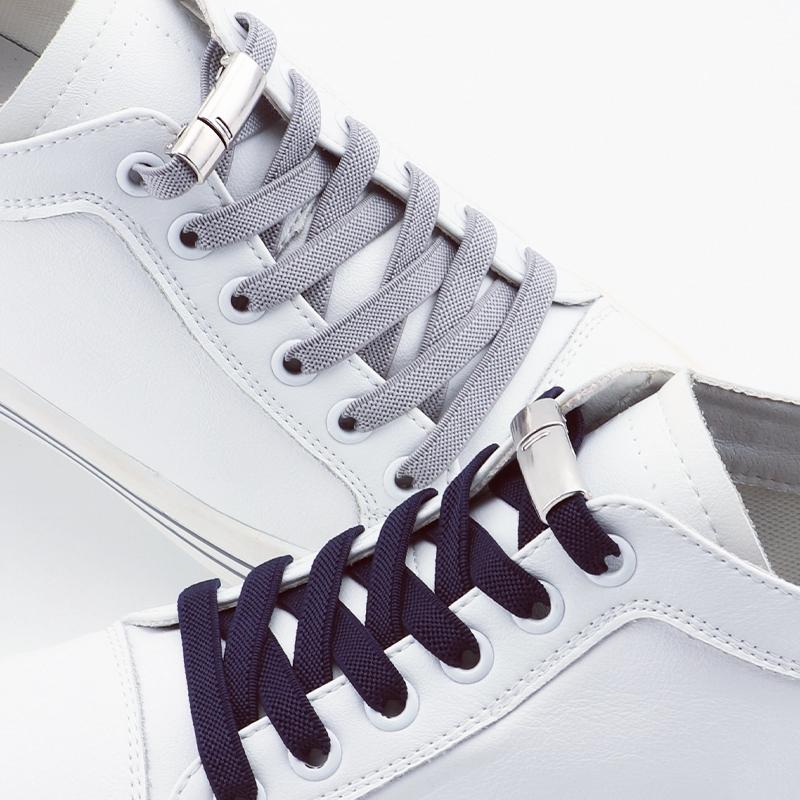 Magnetic Shoelaces without ties Elastic Laces Sneakers No Tie Shoe laces Tennis Kids Adult 8mm Flat Shoelace Shoe Accessories
