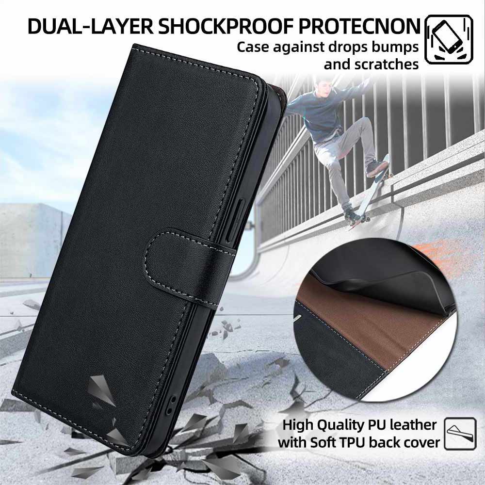 Portafoglio Multicolore a Libro in Pelle con Patta Copertura per Samsung Galaxy M14 M13 M12 M11 Chiusura Magnetica Custodia con Supporto Blocco RFID