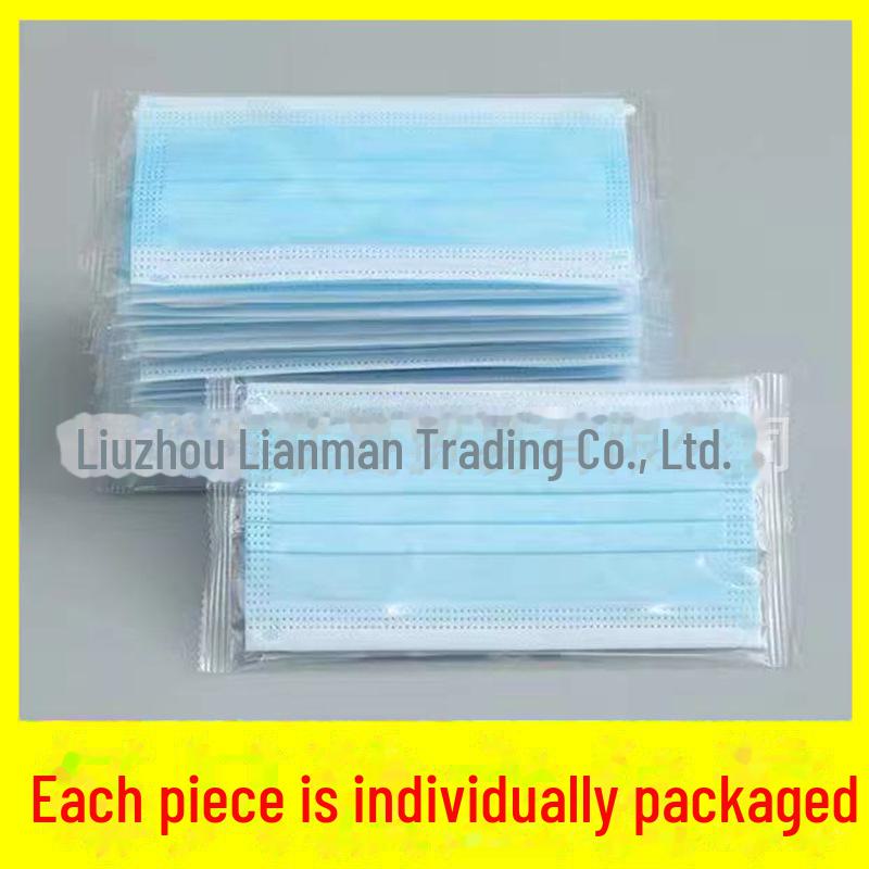 Individually Packaged Disposable Masks - Three-Layer Dustproof, Four-Layer Thickened, Available In White, Black, Blue for Adults