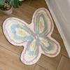 Tufting Butterfly Bathroom Mat Living Room Carpet Bathmat Bedside Rug Soft Bedroom Floor Pad Aesthetic Home Decor 60x60cm