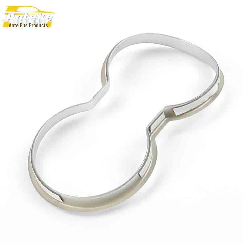 CS15 Water Cup & Gear Shift Decor Frame: Center Console Armrest Box & Sequin Sticker Car Accessories