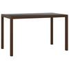 Maison Exclusive - Ensemble à manger de jardin et coussins 3 pcs Poly rotin Marron