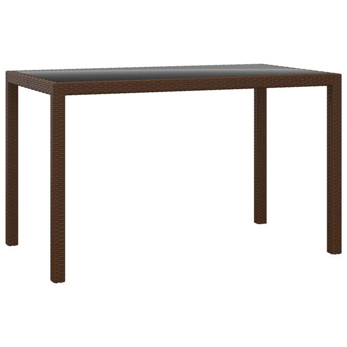 Maison Exclusive - Ensemble à manger de jardin et coussins 3 pcs Poly rotin Marron