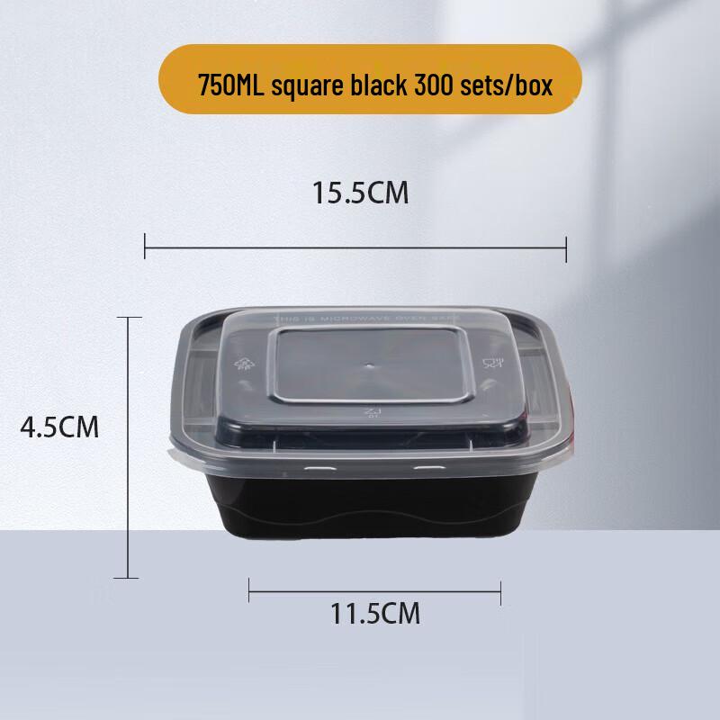 

750ml Square Disposable PP Food Container