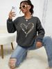 Felpa da Donna con Stampa Leopardata Wild Heart, Pullover con Fodera in Pelliccia da Strada, Abbigliamento Hipster, Girocollo Versatile, Tuta