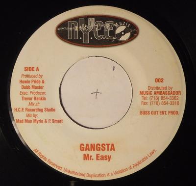 7-Zoll-Schallplatte MR. EASY / SHAMROCK & KIRK DAVIS - Gangsta / Big Spender 002 N.Y.C.E. Muzic 2002 US Reggae, Ska & Dub Gebraucht