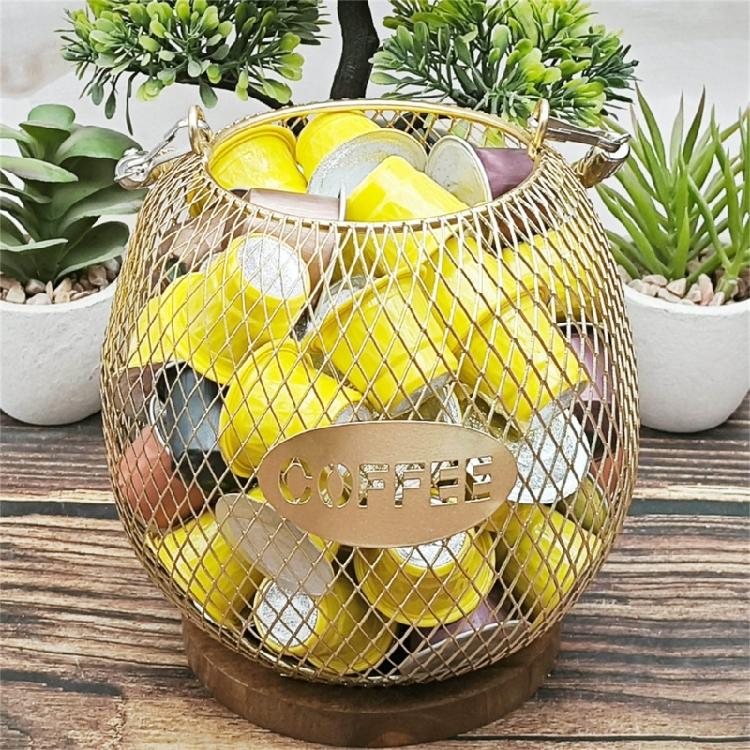 Fashionable Coffee Accessory Storage Basket With Protective Opening Portable for Maintaining Cleanliness and Order