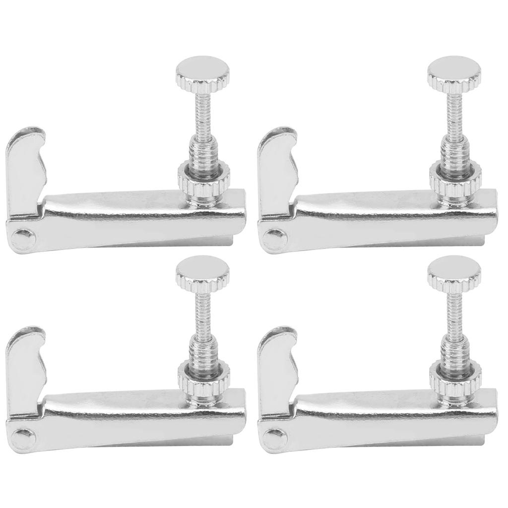 4Pcs Violin Fine Tuners 34?44 Cello String Tool Replacement Instrument AccessoriesSilver