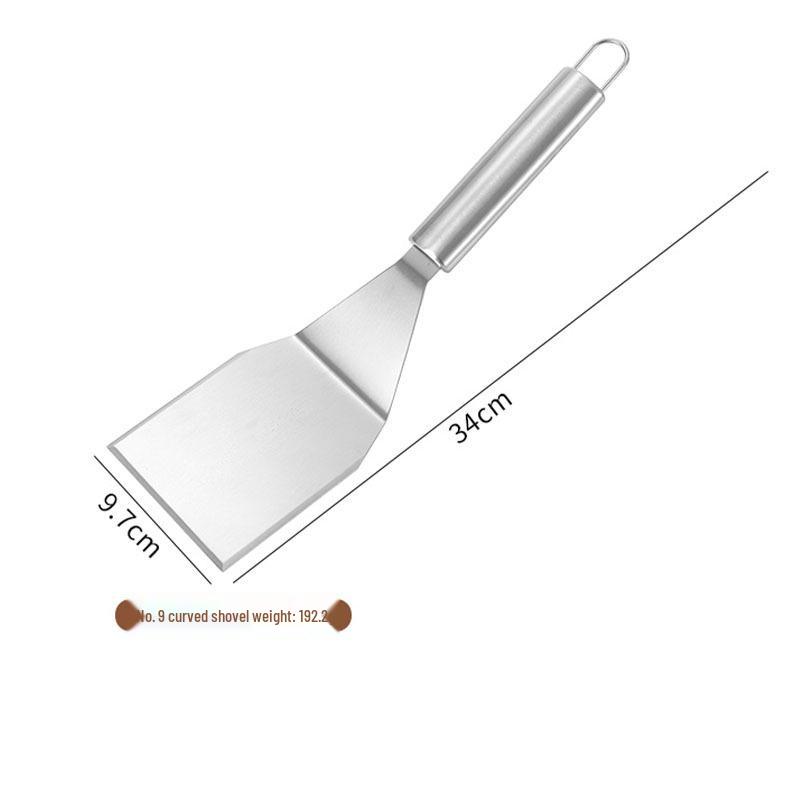 Stainless Steel Teppanyaki Spatula for Cooking, Hand-Grabbed Pancake and Steak Griddle Tool
