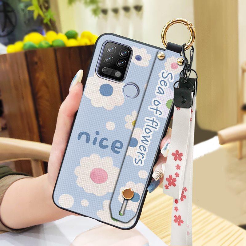 Ring Waterproof Phone Case For Tecno Pova/LD7 Anti-knock Anti-dust Lanyard Soft case Fashion Design Durable Wristband