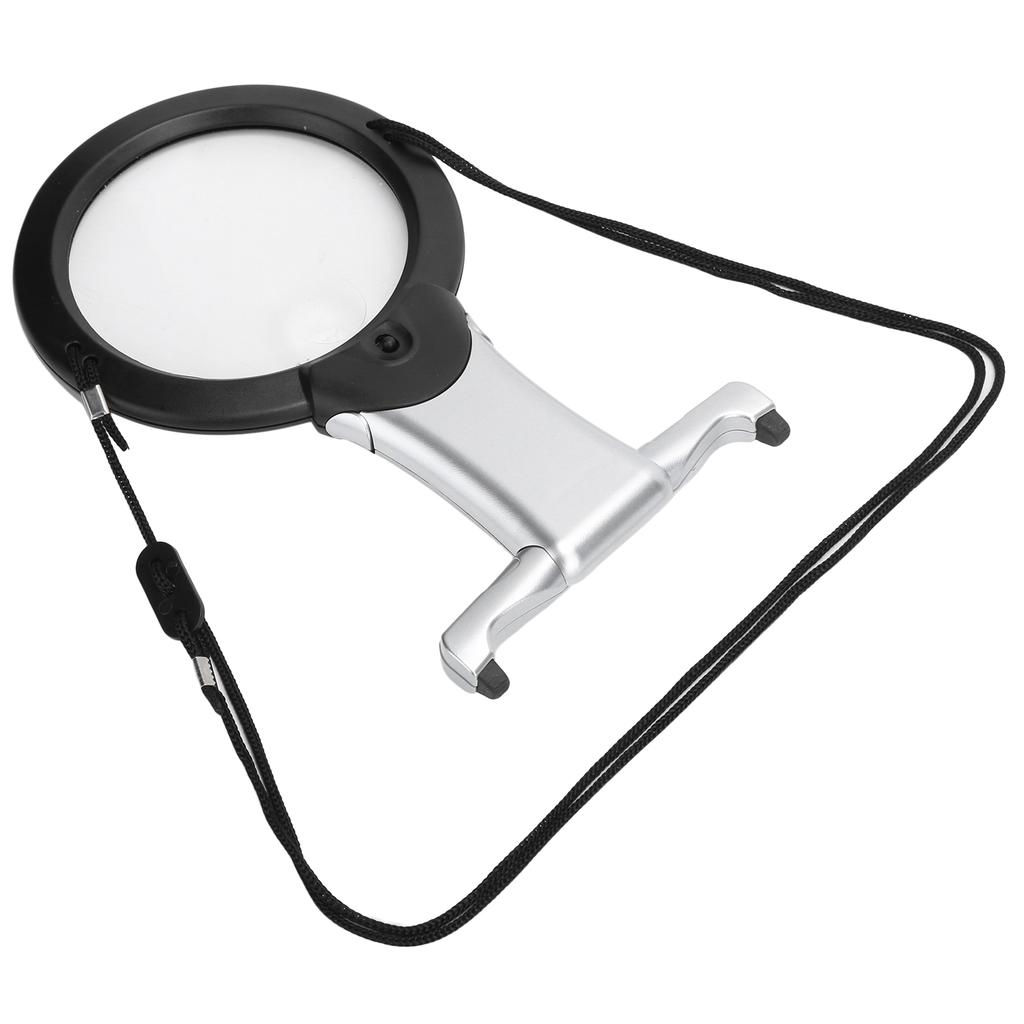 26X Dual LED Reading Magnifier Handheld Neck Wearing MultiFunction Table Working Magnifying Glass