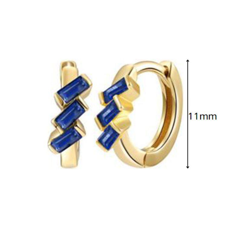 

925 Silver Needle Circle Inlaid Colorful Zircon Hoop Earrings for Women Delicate charm Jewelry Huggie Earring