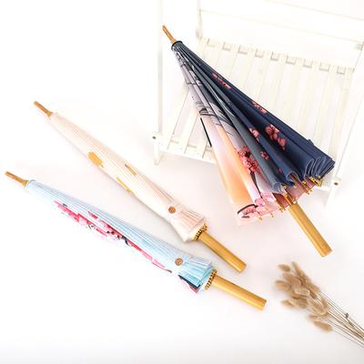 24-Bone Long-handled Wooden Straight-shank Rainproof Rain and Rain Umbrella Umbrella Umbrella