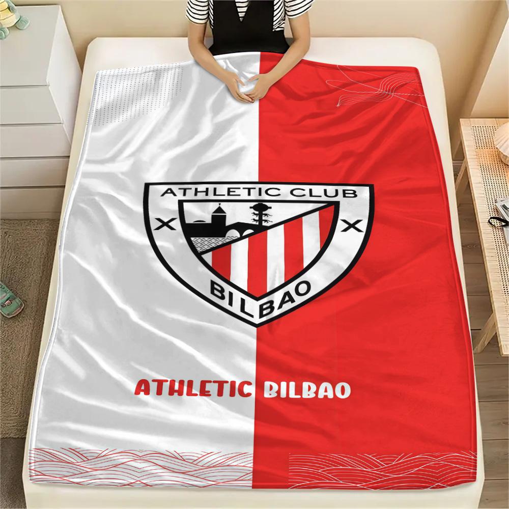 Bilbao Logo Print FlAannel Blanket, High Quality Comfortable for All Seasons, Home Decor, Warmth and Comfort