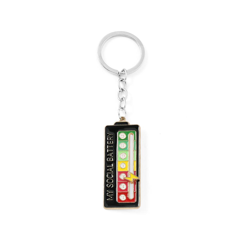 Creative And Fun Feel Emotional Expression Management Keychain, Movable Selection, Social Badge, Niche And Personalized Pendant