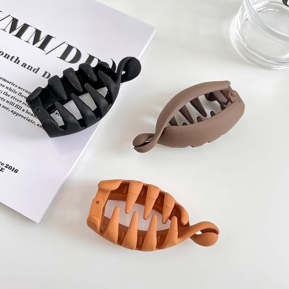 Solid Color High Ponytail Fixed Elegant Girls Hairpin Korean Style Hair Clip Headwear Banana Clip