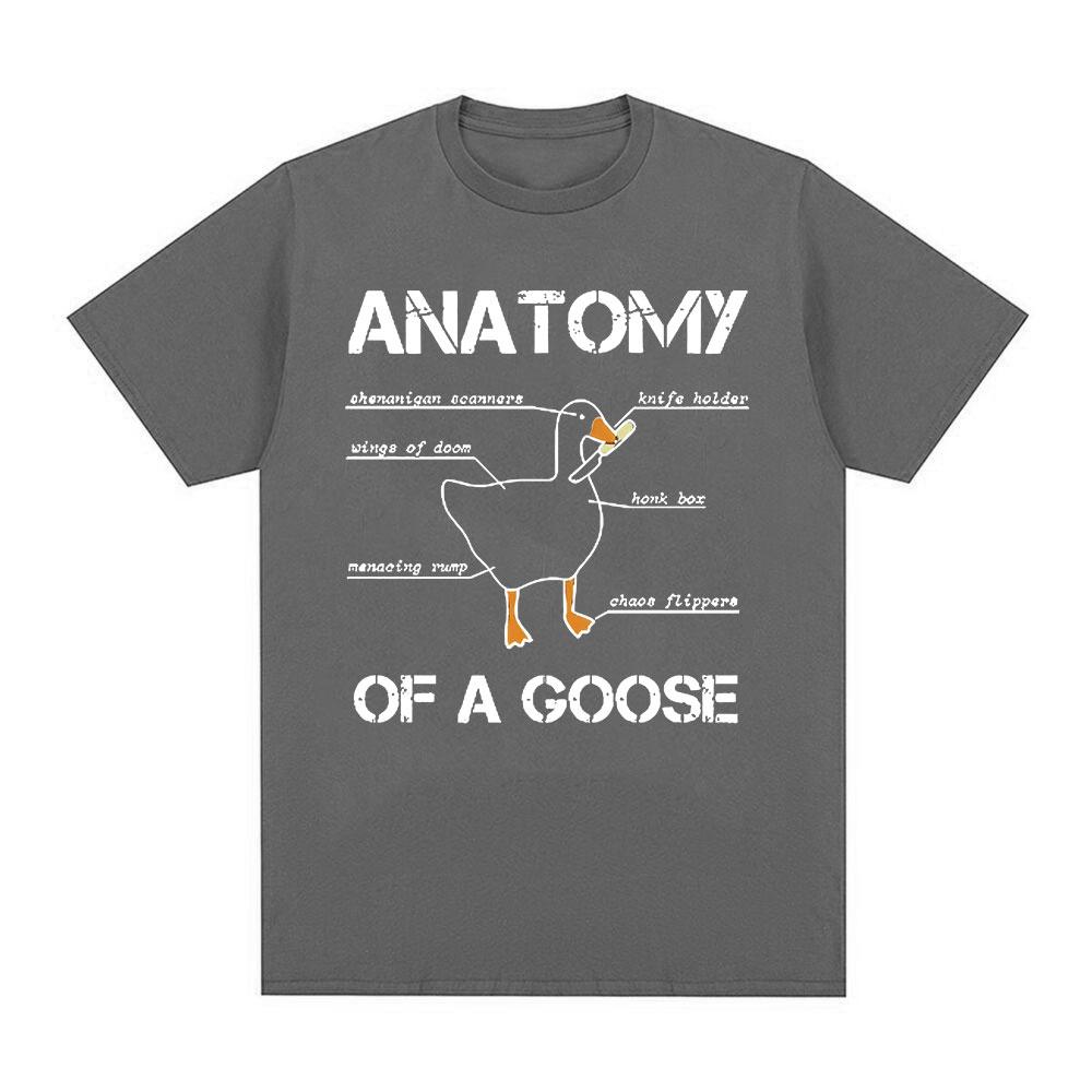 Anatomie einer Gans T-Shirt Lustige Enten Grafik Gaming Gamer T-Shirts Unisex Damen Harajuku Gothic Kurzarm T-Shirts Streetwear