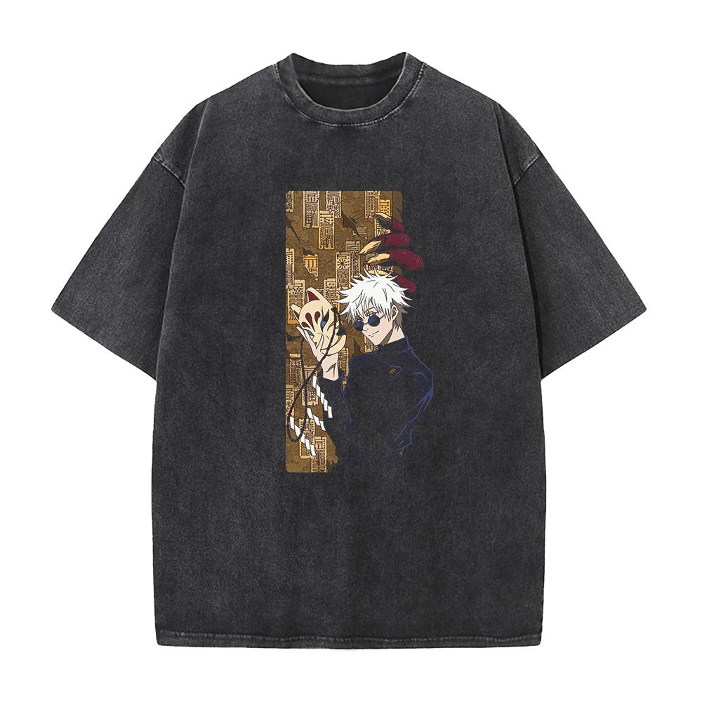 

Гаряча Аніме Jujutsu Kaisen Geto Suguru Графічна Вінтажна Футболка Чоловіча Манга Бавовняні Футболки Вінтажна Прана Футболка Хараджуку Чоловіча Футболка XXL червоний/чорний