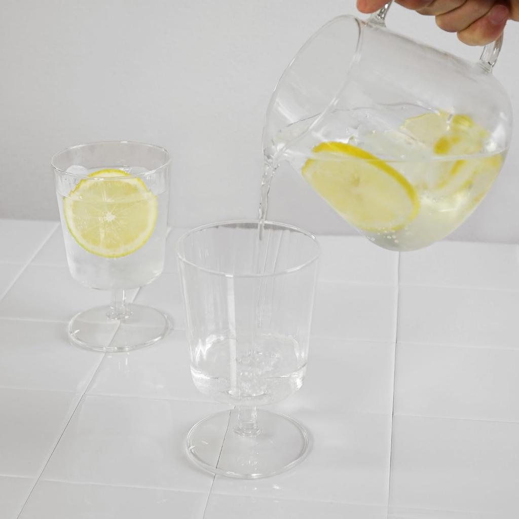 Hario Glass Goblet 300ml Clear Glass Goblet with Microwave Made In Line, Capacity, Molding, Safe, Heat-resistant Glass, Japan, GG-300-M