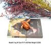 Thai Hand-Carved Wooden Frog Ornament - Creative Fish Souvenir and Home Decor Sounding Craft Gift