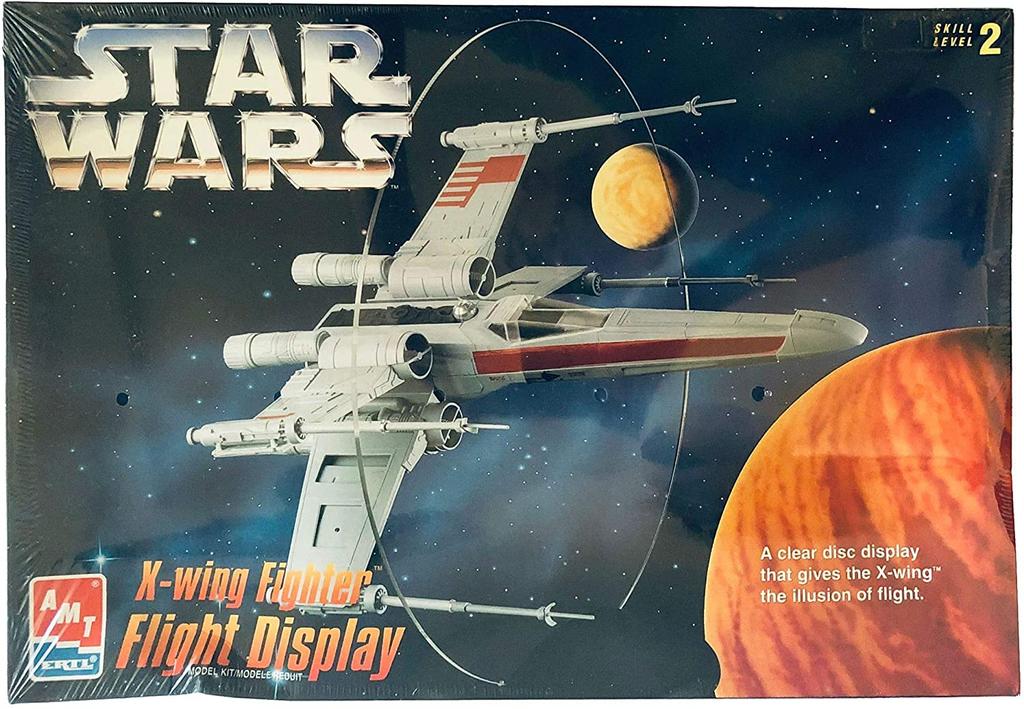 8788 AMT Star Wars Fighter Flight Display Model Needs Assembly X-Wing Kit,
