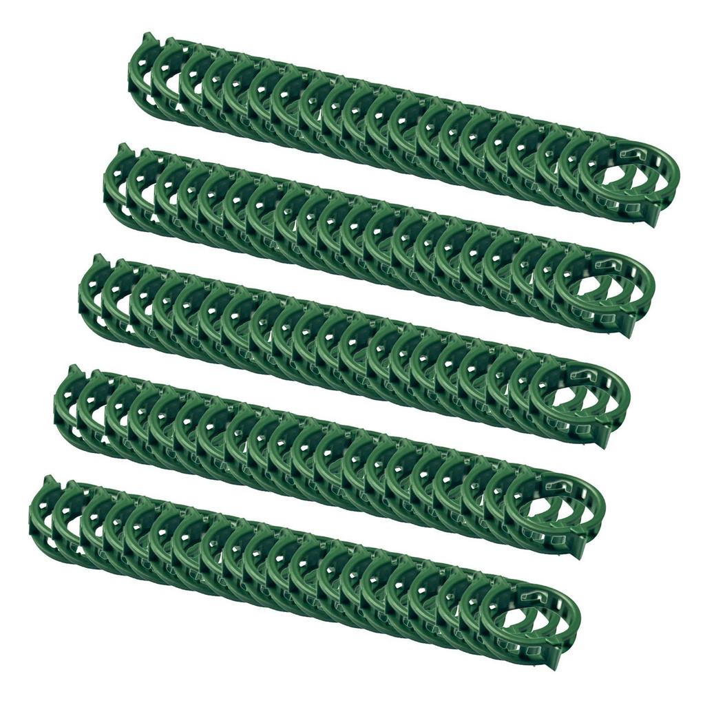 100 Pieces Plant Clips Vines Fixing Clips Plant Growth Clamps Plant Vine Clips for Peppers Cucumbers Roses Tomato Greenhouse