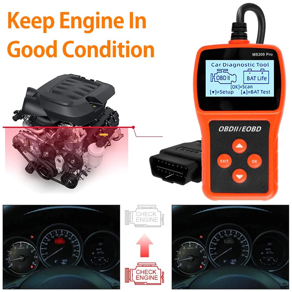 Auto Scanner Professional Engine Fault Code Reader Automotive Diagnostic Scan Tool Portable Car Engine Tester DIY Code Reader