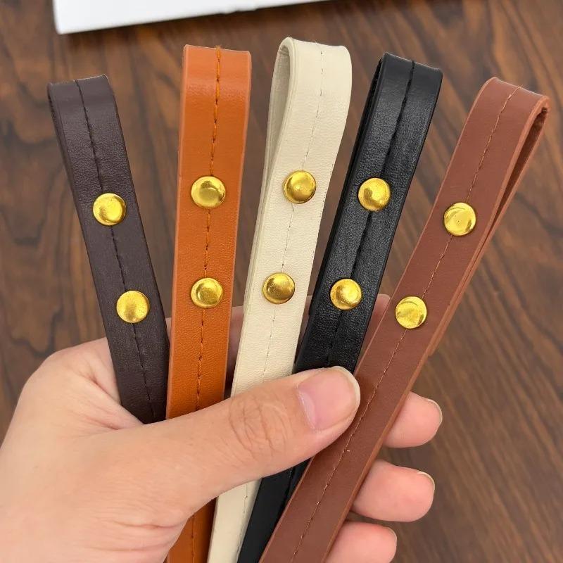 Fashion Half PU Leather Handle Bag DIY Handmade Accessories Shoulder Bags Solid Color Replacement Handbag Band Strap Accessories