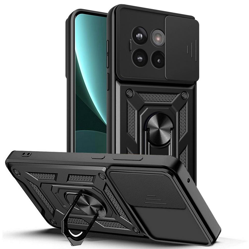 For OnePlus 13R 13 Slide Lens Kamerabeskyttelse Støtsikker panserveske for Oneplus ACE 5 Pro ACE5 3V 3 Pro Magnetisk ringholderdeksel