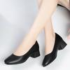 Fashion Women Classic Black Pu Leather Office Square Heel Pumps Zapatos De Mujer Lady Cute Brown Comfort Pumps for Party