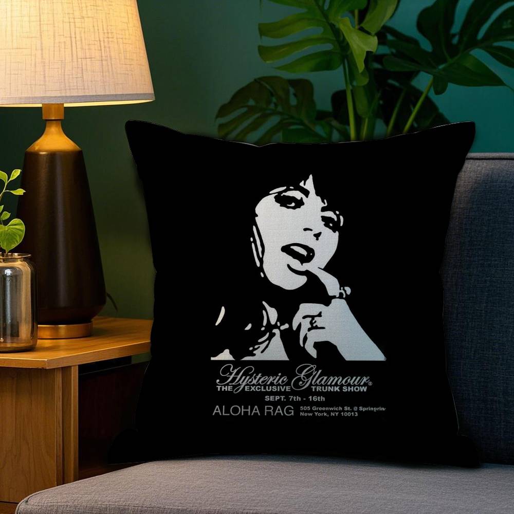 HHystericS GGlamour Pillow Case Plush Fabric Soft Double Sided Print Sofa Cushion Cover Throw Pillow Covers