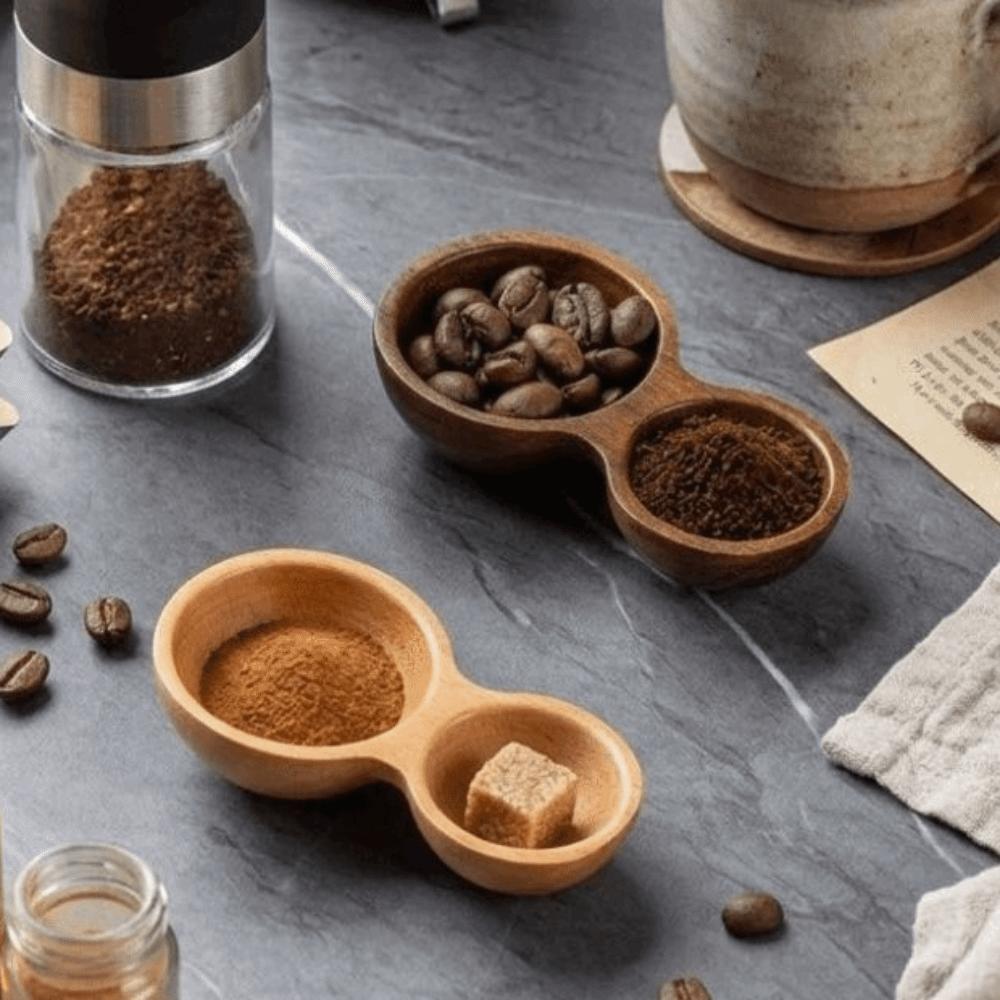 Short Handle Wooden Coffee Spoon Serving Cutlery Tea Sugar Spoon Measuring Spoon  Coffee Making