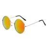 Round Sunglasses Men Women Anti-Reflective Lens Metal Frame Circle Sun Glasses