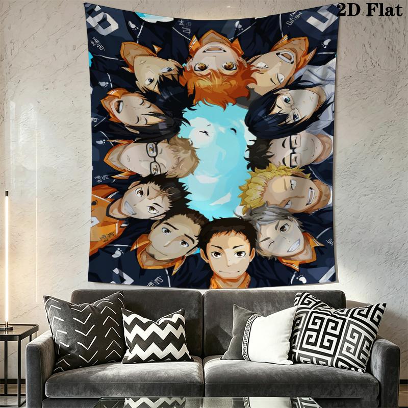 Haikyu!! Wall Tapestry Aesthetic Wall Hanging Printed Fabric Blanket Decorative Tapestries for Bedroom Living Room Home Decor